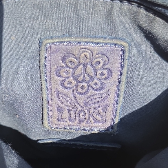 LUCKY BRAND Stash "Ramblin' Rose" shoulder bag 100% Lamb Leather - Picture 7 of 13